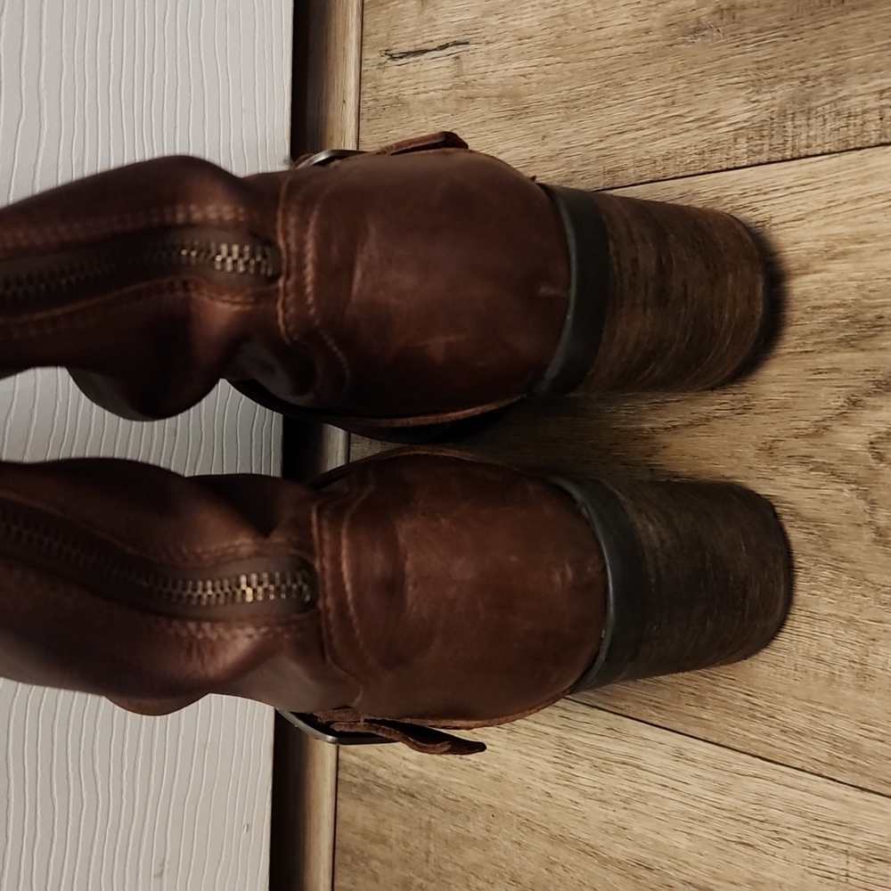 Steve Madden leather boots brown size 7 - Picture 5 of 7